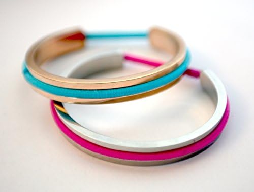 Hair Tie Bracelet, Silver Or Rose Gold, Hairband Bracelet By Lakemint For Girls &amp; Women, What A Creative Gift, Solid Stainless Steel Metal, To Hold Your Hair Tie, Cuff BraceletFREE Hair Band (Silver)