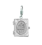 14K White Gold Diamond Koran Charm