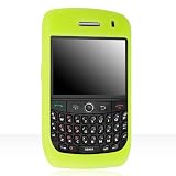 Premium Thick Durable Silicone Rubber Skin Case for Blackberry Curve 8900 Javalin Case - NEON GREEN