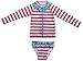 Splish Splash - UV Sun Protective Rash Guard Swimsuit Set by SwimZip Swimwear, Red, 0-3 Month