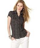 Style&co. Dot-Print Crinkle Shirt