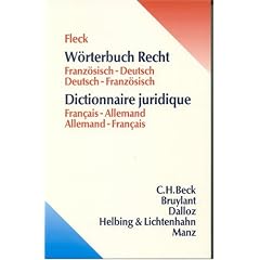 Dictionnaire de droit fran�ais-allemand et allemand-fran�ais