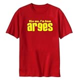 T-SHIRT RED  KISS ME , I'M FROM ARGES  ROMANIA