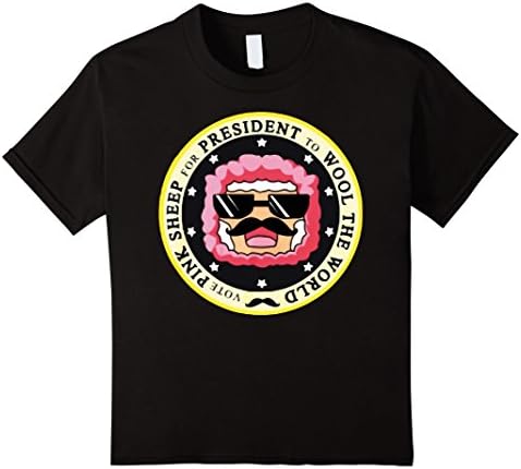 Kids Presidential Pink Sheep TShirt 12 Black