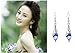 Aokdis (TM) Hot Womens Lady Crystal Marquise Cut Teardrop Wedding Earrings Gift (purple)