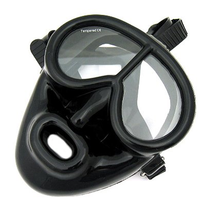 Full Face Black Silicone Dive Mask - Scuba Mask