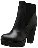 Steve Madden Women's Amandaa Boot, Black Leather, 8.5 M US