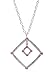 18k White Gold Diamond & Pink Sapphire 1.5″ Drop Pendant 22″ Cable Chain Ctw 1.60