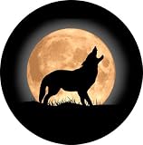Wolf and Moon Spare Tire Cover