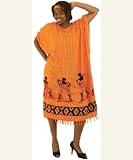 Drummers Caftan Kaftan With Matching Headwrap - Available In Tan or Orange