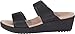crocs Women's A-Leigh 2 Strap Mini W Wedge Sandal, Black/Black, 7 M US