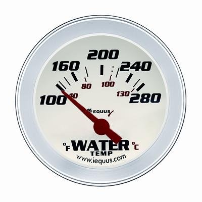 Equus 8262 Water Temperature Gauge - Black