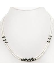 Exclusive 2 Strands Natural Classy Emerald & Pearl Beaded Necklace