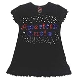 IMAGE OF 3pearslkids Black Patriotic Girls Short sleeve Dress 6M