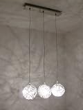 Pendelleuchte mit 3 Drahtkugeln, WireFlame P3, 10233