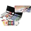 Premium 500 Real Clay No Metal Insert 11.5 gram Texas Holdem Design Poker Chips Set, w/6 Dealer Buttons, 5 Unique Poker Dice & 2 Decks of Cards