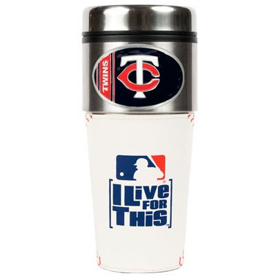MLB Minnesota Twins 16oz Baseball Travel Tumbler