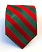 100% Silk Woven Red and Green Striped Holiday Tie