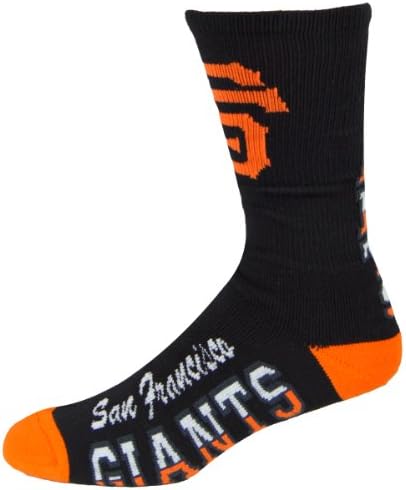 San Francisco Giants Flip Side Crew Socks Men's Size Large 10-13 - For Bare Feet
