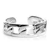Sterling Silver Link Adjustable Toe Ring