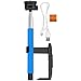 Evies Stainless Steel Selfie Stick with Built in Rechargeable Bluetooth Shutter Button for GoPro  Camera, iPhone 4, 4s, 5, 5s, 6, 6 Plus, iPods, Samsung Galaxy S3, S4, S5, S6, Note 2, 3, 4 - Blue