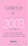 Balance : horoscope 2003