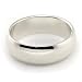 10K White Gold Wedding Bands 6mm half round