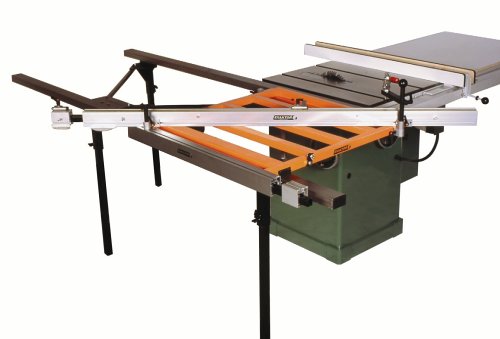 Exaktor EX60 Table Saw Open Grid Sliding System with Guide Rails Fence Table Assembly Extension Bars and Blocks