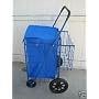 SHOPPING CART WITH DOUBLE BASKET n Matching Liner - Blue * Cart Size: 41.75"h x 24"w x 21"d
