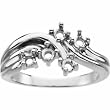14K White Gold Mother's Ring - 5 Gemstone -- YOU CHOOSE THE COLORS!