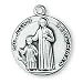 Sterling Silver Saint John Berchman Medal and 18-inch Chain