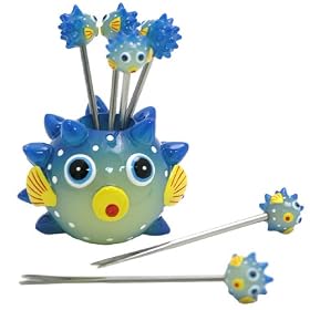Animal Cocktail Picks (set of 6) - Blowfish by Wrapables