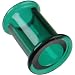 Pair of Glass Double Flared Eyelets: 0g, Emerald