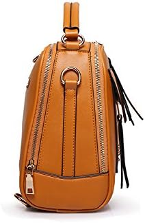 Vere Gloria Women Vintage Rivets Leather Multifunction Backpacks, 3 Ways to Wear--back Pack, Tote Handbag Bag and Single Shoulder Purse, Fit for High Middle School College Girl Students and Young Ladies for School Travel Office Party Dating Shopping Hiking Picnic Meeting (Blue)