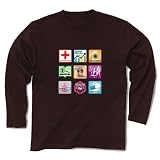 体内アプリ 長袖Tシャツ Pure Color Print アプリ