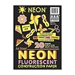 Art Street Neon Construction Paper, 9 x 12, Four Colors, 20 Sheets
