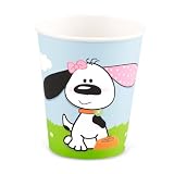 Playful Puppy Pink 9 oz. Paper Cups (8) Party Supplies