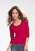 Chadwicks Three-Quarter Sleeve Horseshoe-Neck Tee