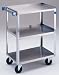 41QSf3538XL. SL75  Commercial Utility Cart with 3 Shelves   Stainless Steel   18x30 by InterMetro