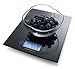 Quiseen Digital Kitchen Food Scale - One Touch - High Precision - Elegant Black Tempered Glass Design - 11 lbs Capacity
