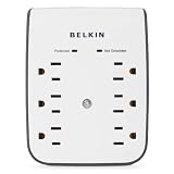 Belkin 6-Outlet Wall Mount Surge Protector with Dual USB Ports (1 AMP / 5 Watt)