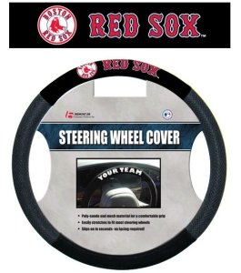 Boston Red Sox MLB Poly-Suede Steering Wheel Cover