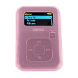 SanDisk Sansa Clip Plus Silicone Gel Skin Case Cover (PINK)