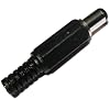 DC-Stecker 2-polig 2,5 x 5,5 mit Knickschutz
