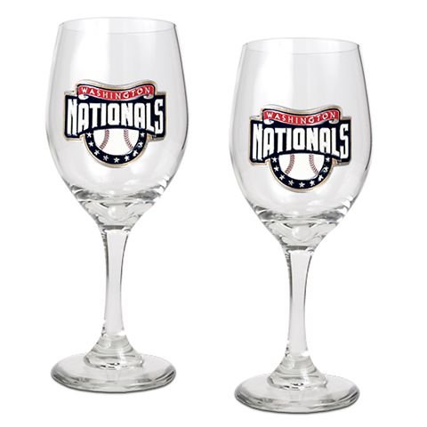 Washington Nationals Set of 2 Wine Glasses