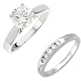 18K White Gold Diamond Wedding Set – 0.65 Ct.