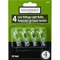 Moonrays 95503 Wedge Base Light Bulbs, 4-Pack, Clear, 4-Watt