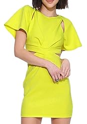 Sexy Ruched Pleated Short Empire   Waistline Short Sleeves Polyester Mini Dress 