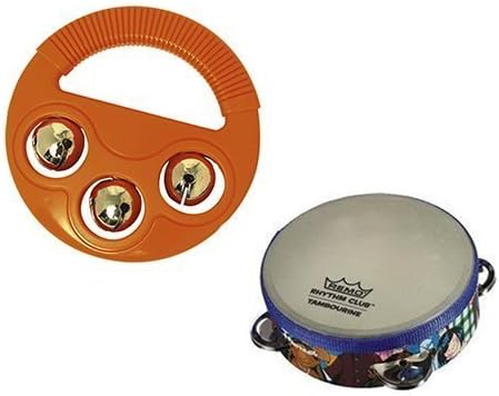 Homeschool Music Supplies (Pre-K / Kindergarten) - Toddler Music Toys, Rhythm & Fine Motor Skills Toys - Hohner Musical Shapes (Circle) + Remo Rhythm Club Tambourine by Homeschooling Music Supplies