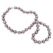CLASSIC PEARLS 925/- Sterling Silber Muschelkernperlen-Collier in aubergine; ca. 12,0 mm; ca. 60 cm 60300045
